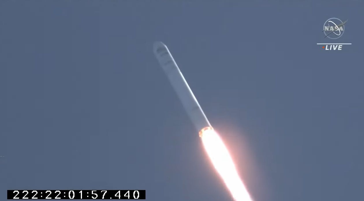 A Northrop Grumman Antares rocket launches the Cygnus NG-16 cargo resupply spacecraft to the International Space Station from NASA's Wallops Flight Facility, on Aug. 10, 2021.