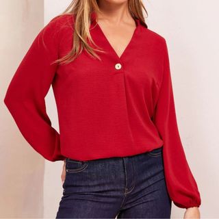 red blouse