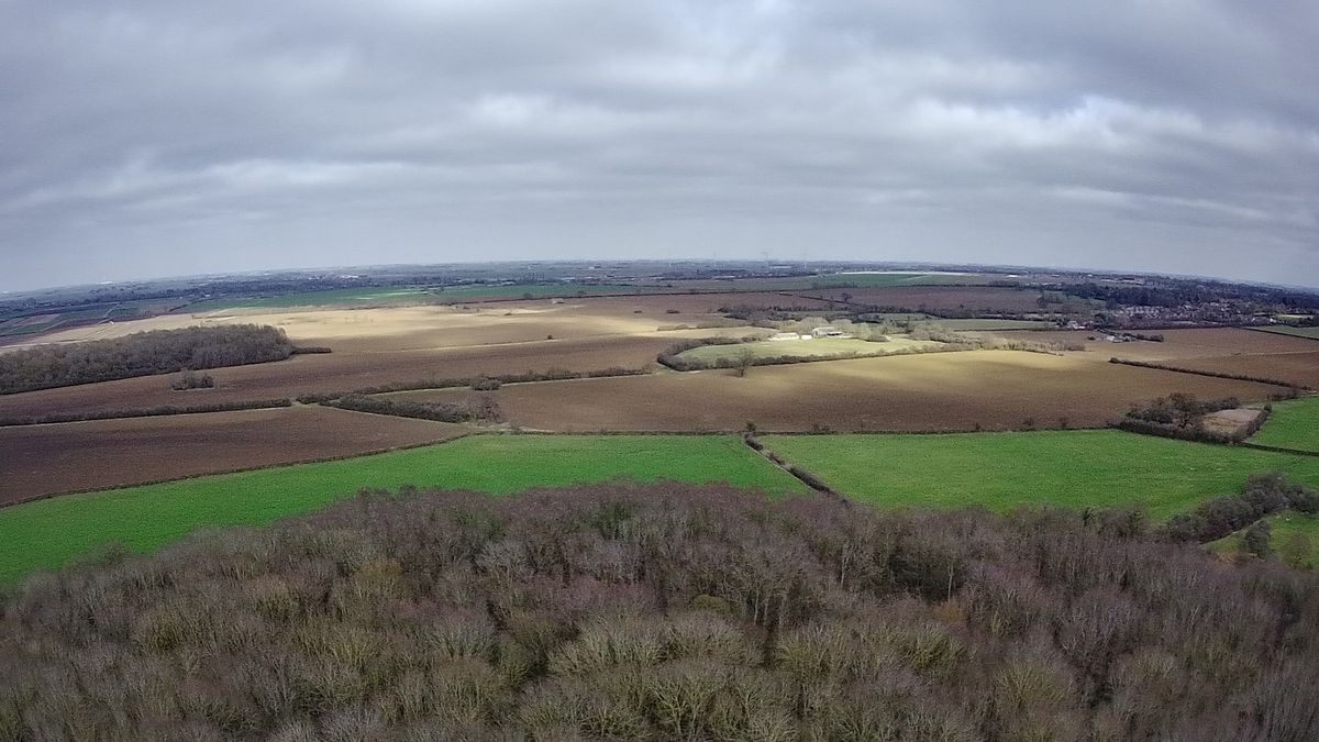 Ruko F11GIM2 Drone Example Image - aerial view of fields.