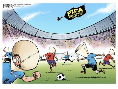 Editorial cartoon World Cup Suarez