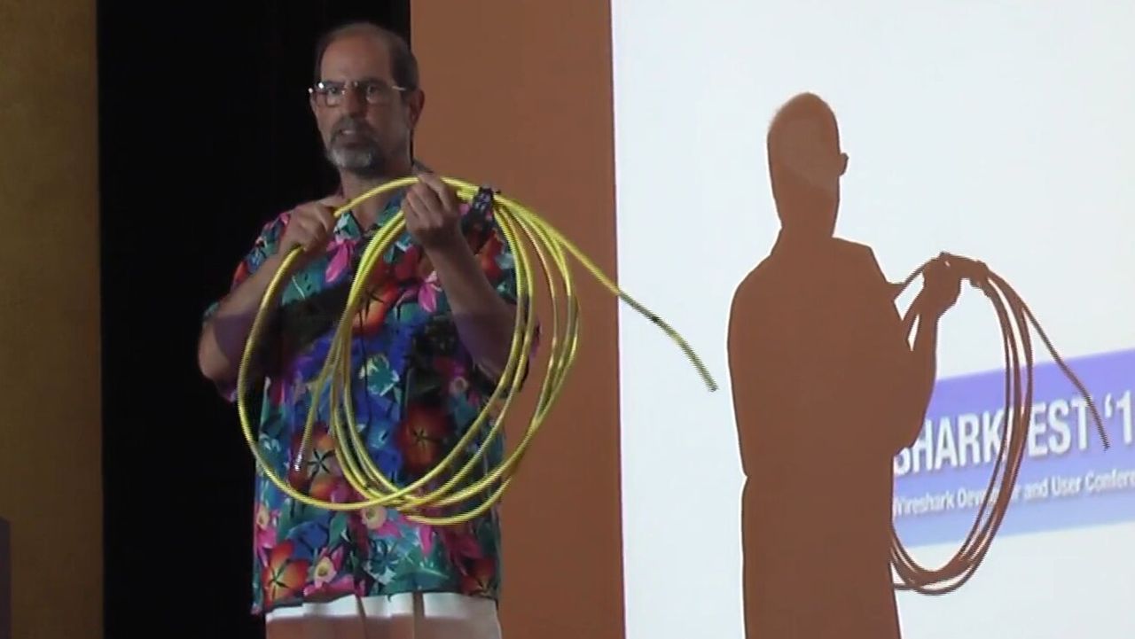The original ethernet cable was canonically '1968 Corvette yellow' to distinguish it from a power cable—because you literally had to drill into it to install it