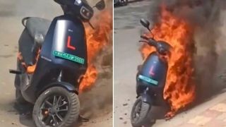 Ola e-scooter was involved in a fire accident in India