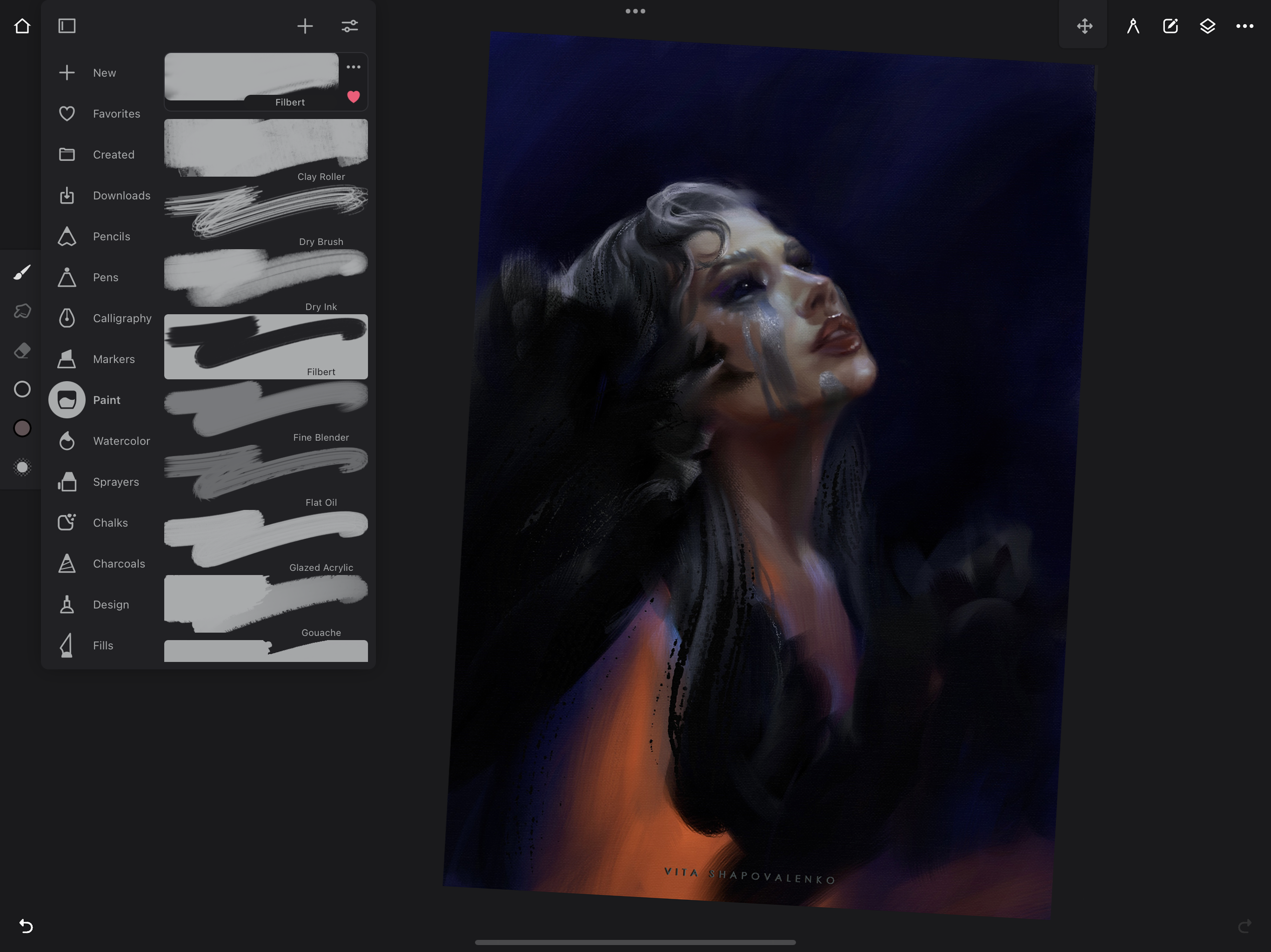 digital art apps; Infinite Painter