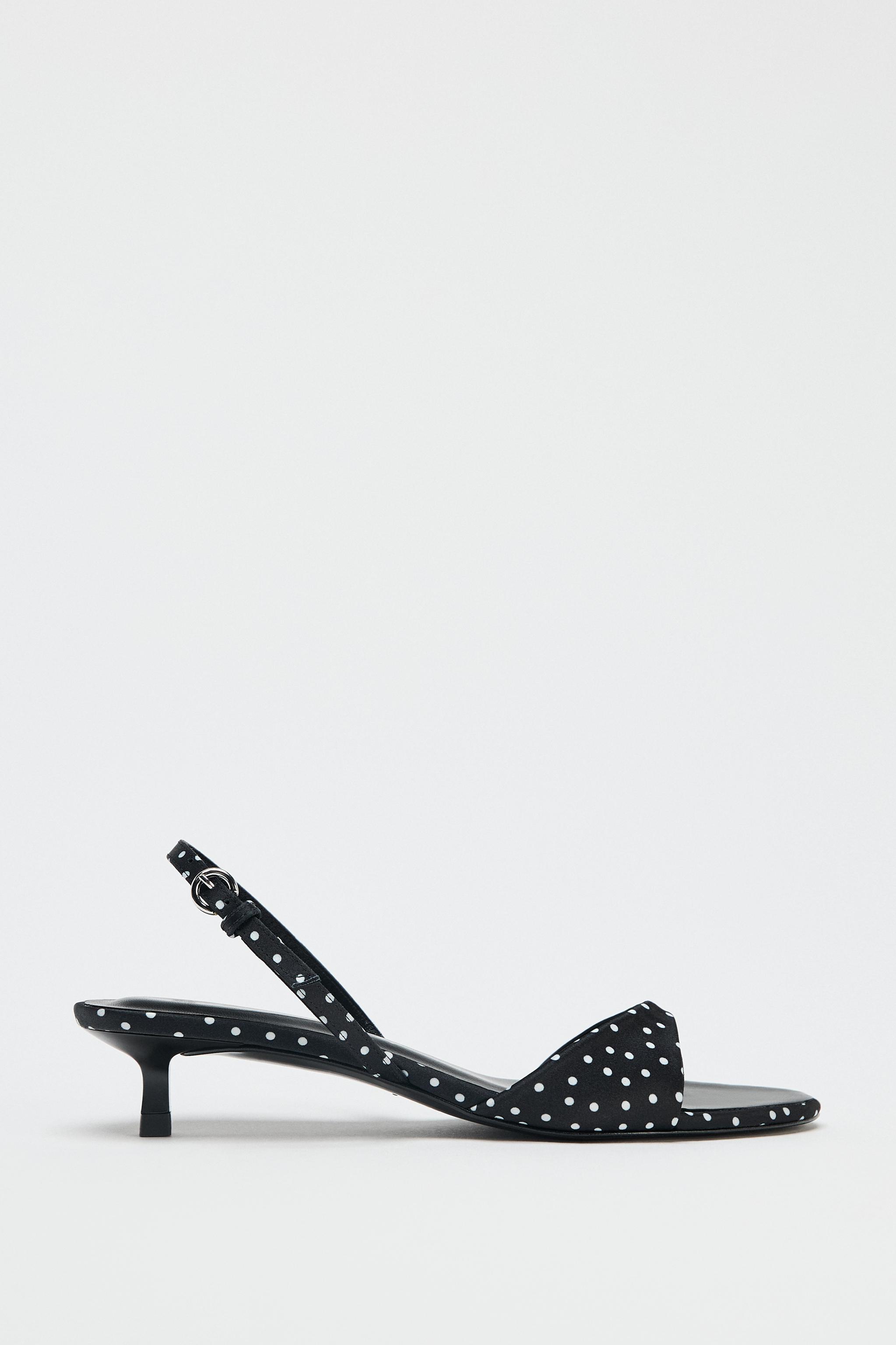 Polka Dot High-Heel Sandals