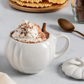 Le Creuset's new pumpkin mug for cozy fall drinks