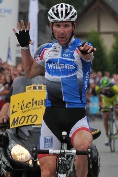 Andy Cappelle perfects his dance moves as a victory celebration.