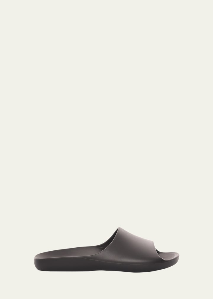 Ama Rubber Flat Slide Sandals