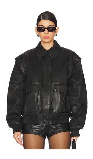 Leather Bomber Jacket