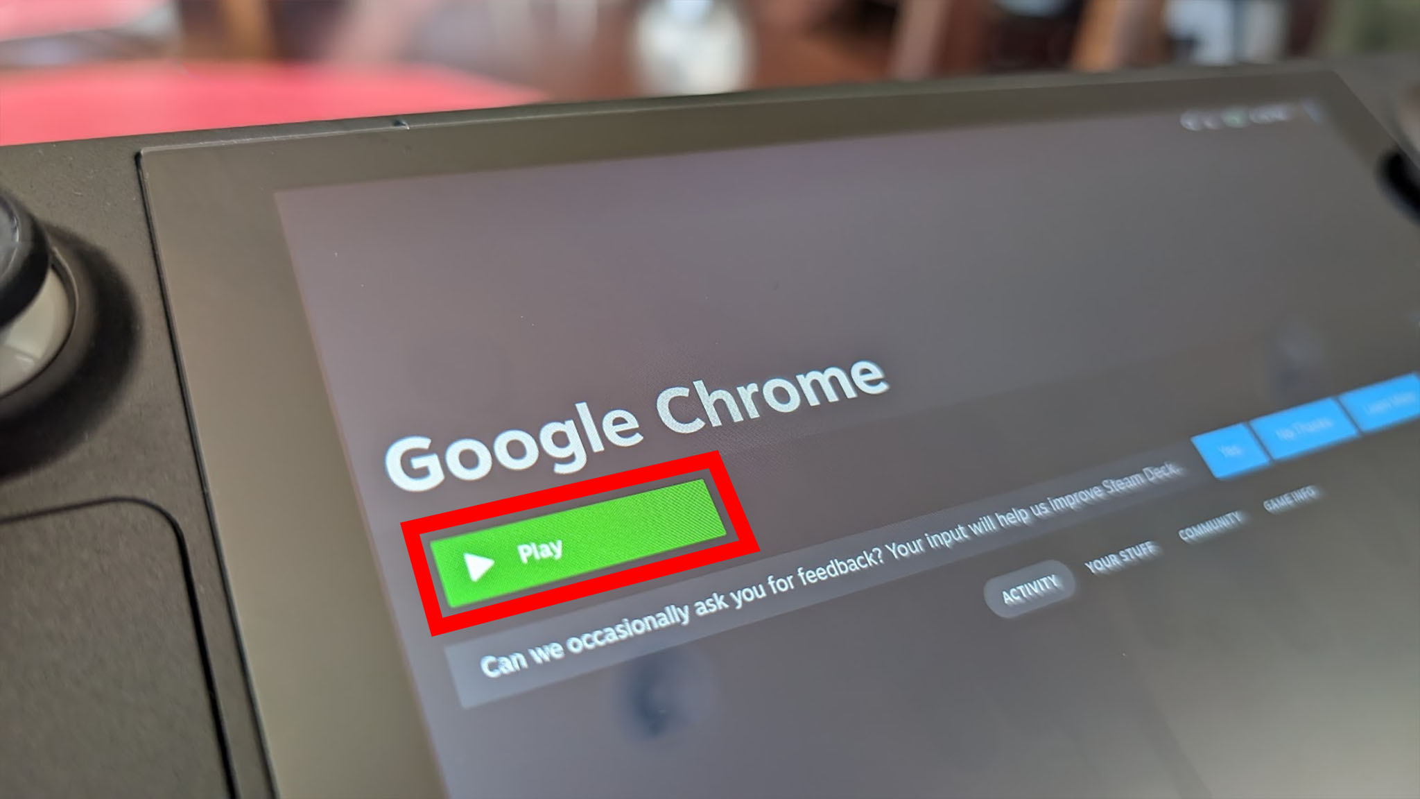 Google en Steam Deck: Juega Google Chrome.