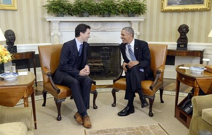 Canadian Prime Minister and Obama vow to fight climate change. 
