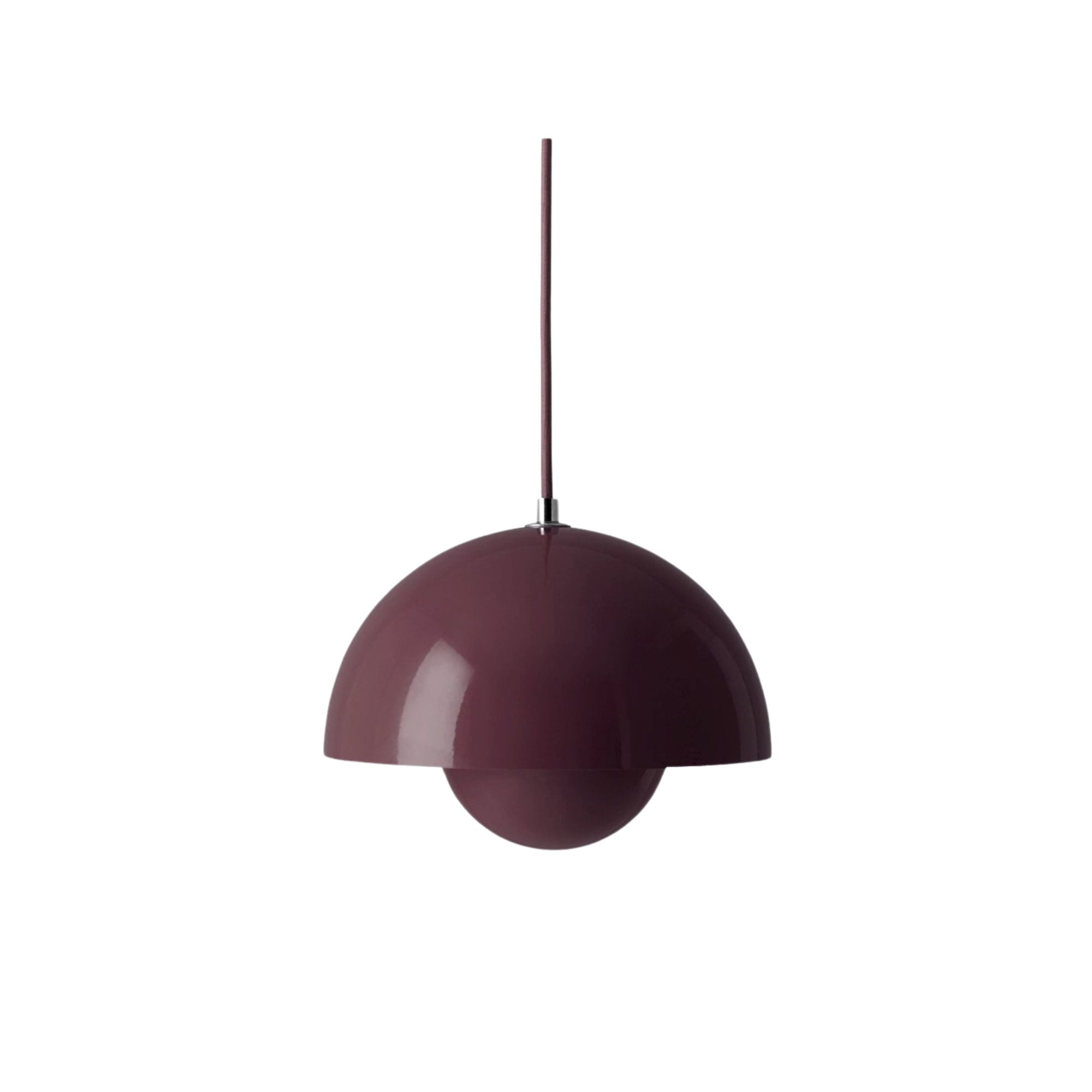 pendant light fixture in dark plum