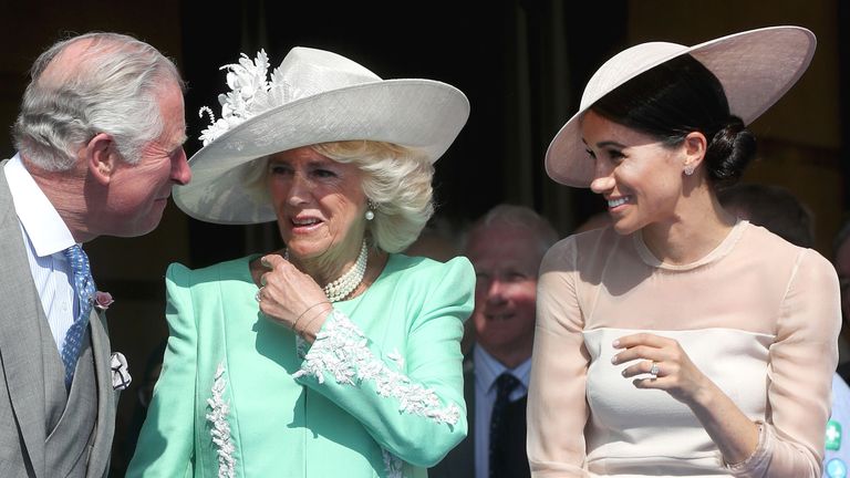 Prince Charles, Camilla Parker Bowles, and Meghan Markle