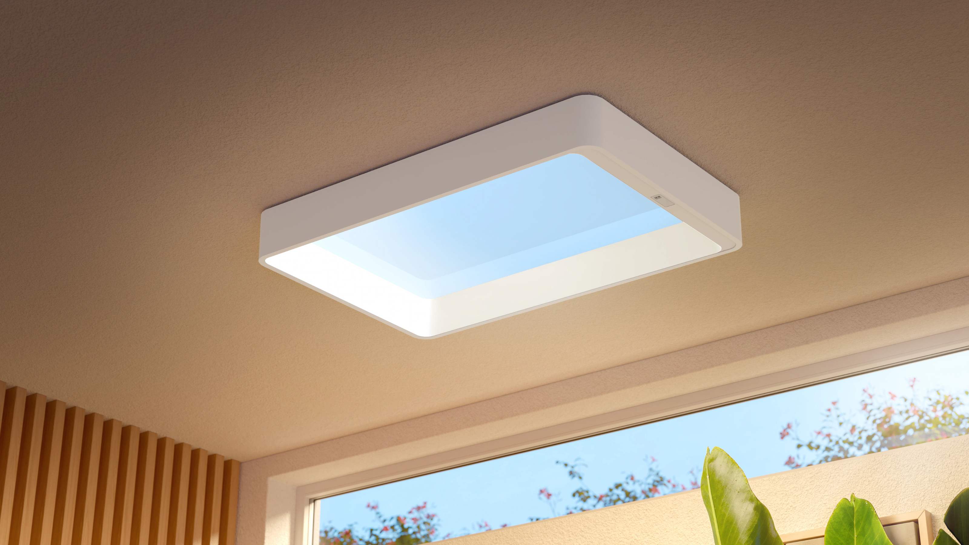 Philips smart skylight on a ceiling.