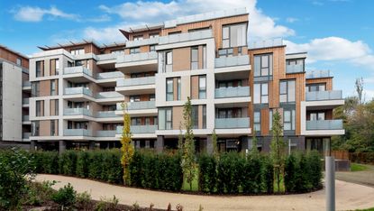 Exterior of shared ownership scheme flats in London