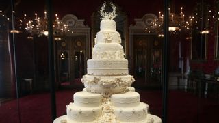 The wedding cake of Prince William and Kate Middleton, which was served up at George's christening