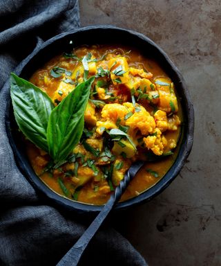 Indian Vegan curry dinner