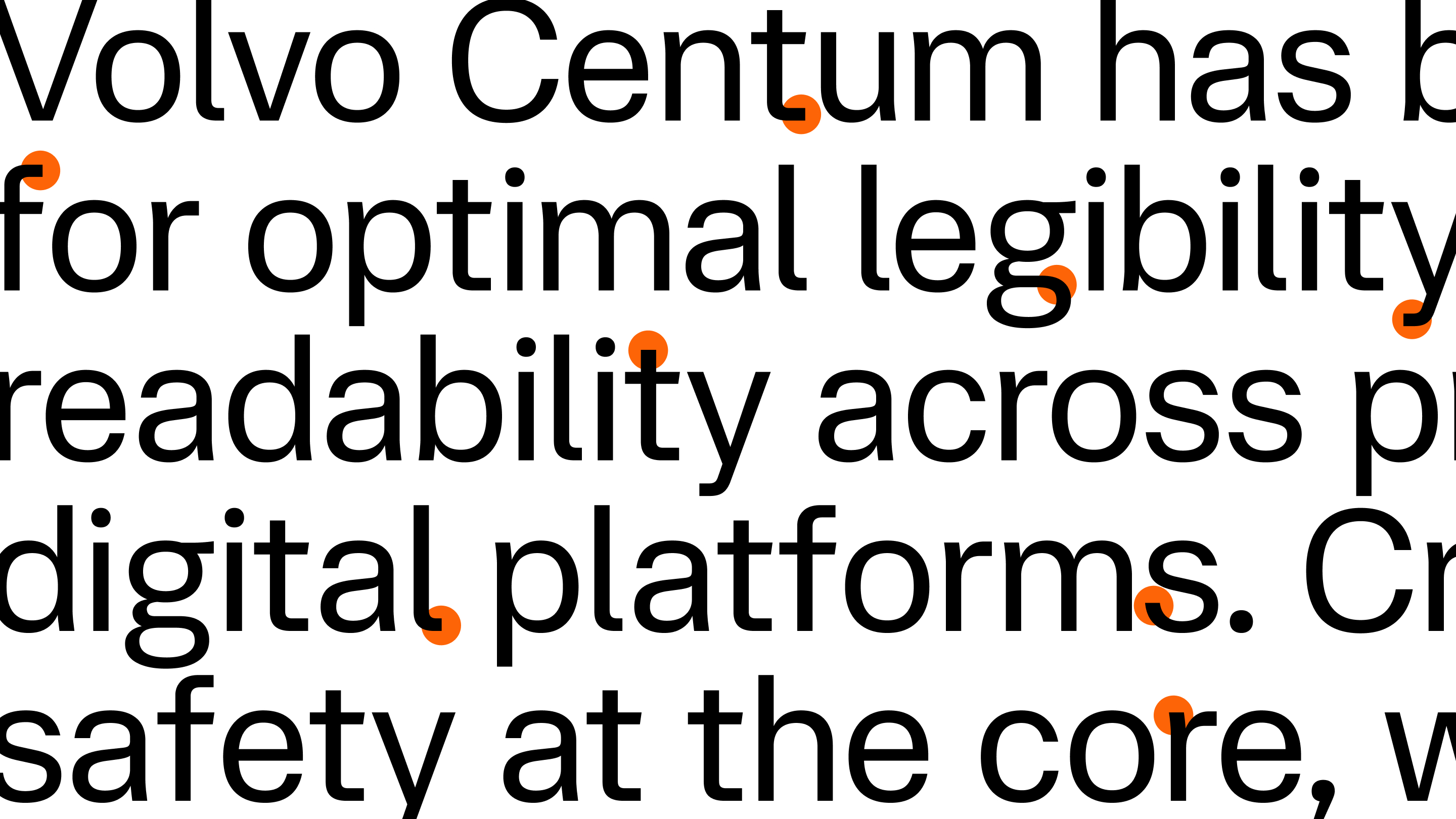 Volvo Centum typeface by Dalton Maag