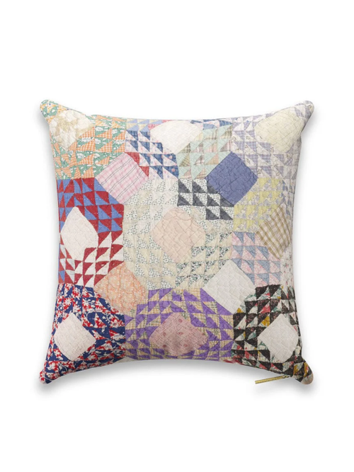 Shell Kaleidoscope Quilt Pillow