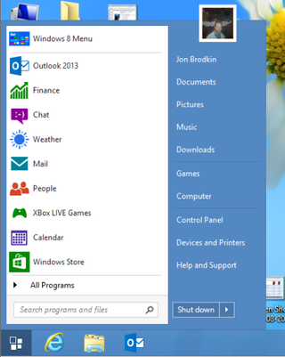 Parallels Start Menu