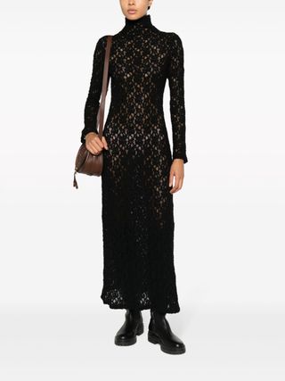 Corded-Lace Long Dress