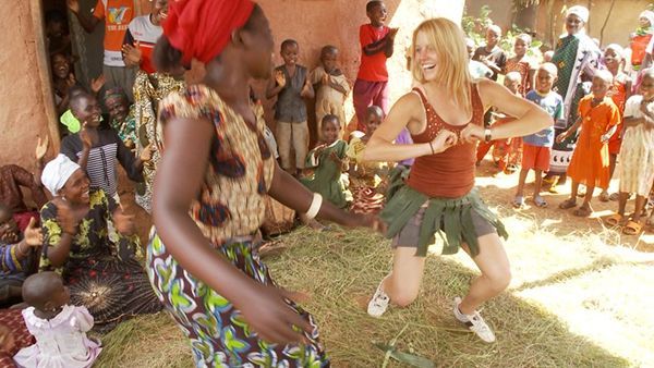 Kristen Kenney dancing in Tanzania