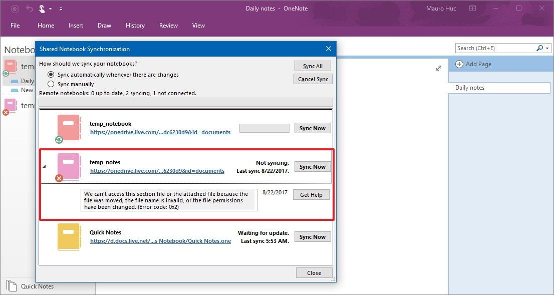 How to troubleshoot and fix common sync issues with OneNote on Windows ...