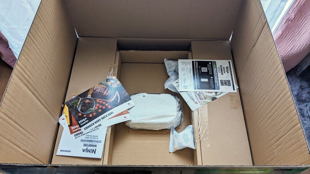 Ninja Woodfire Pro Connect XL being tested in writer's home