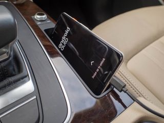 Android Auto phone docked