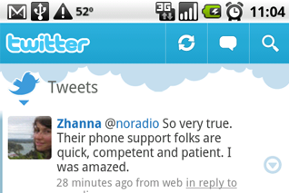 Android Twitter app screenshot