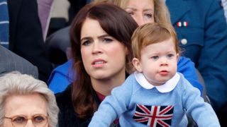Princess Eugenie and son August Brooksbank attend the Platinum Pageant