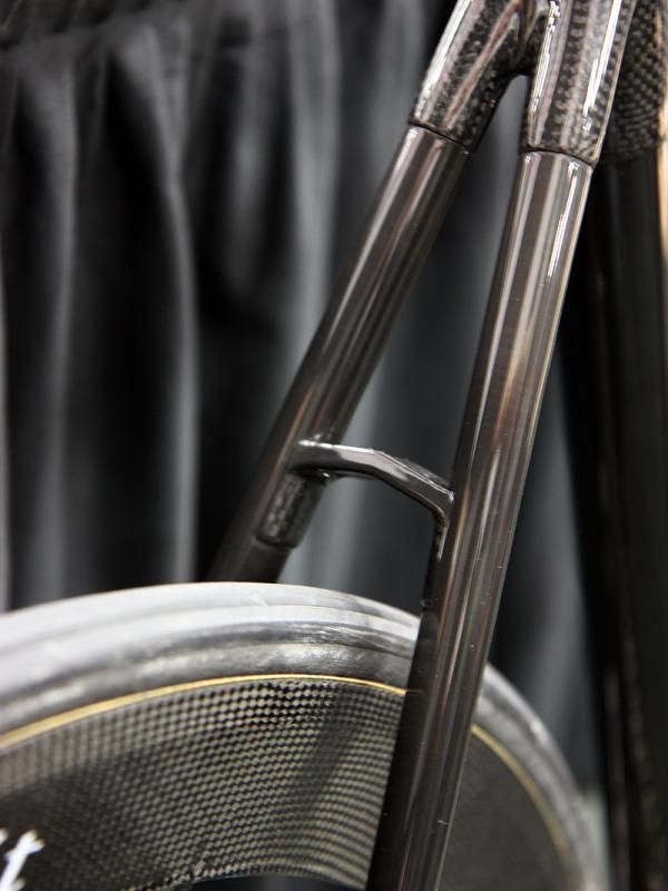 Parlee fits its track bikes with this tidy seat stay bridge.