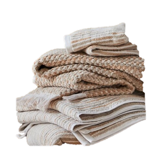 Set of 6 brown palette towels stacked