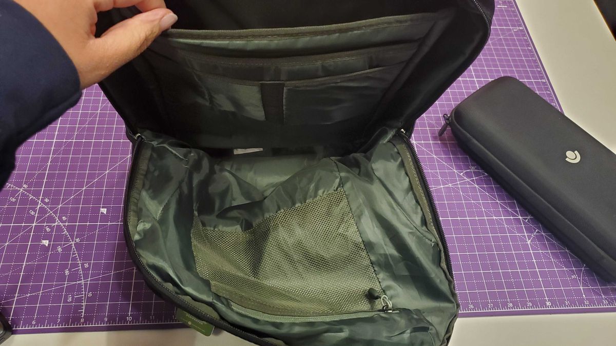 a black laptop backpack