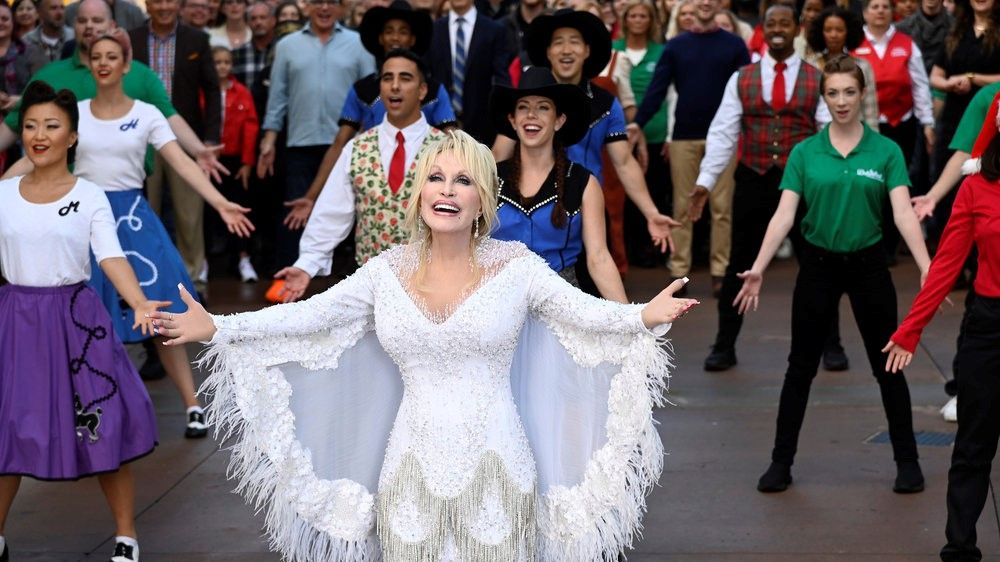 Dolly Parton appears as herself in Dolly Parton&#039;s Mountain Magic Christmas