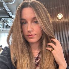 Junior beauty editor Grace Lindsay with butterscotch blonde hair