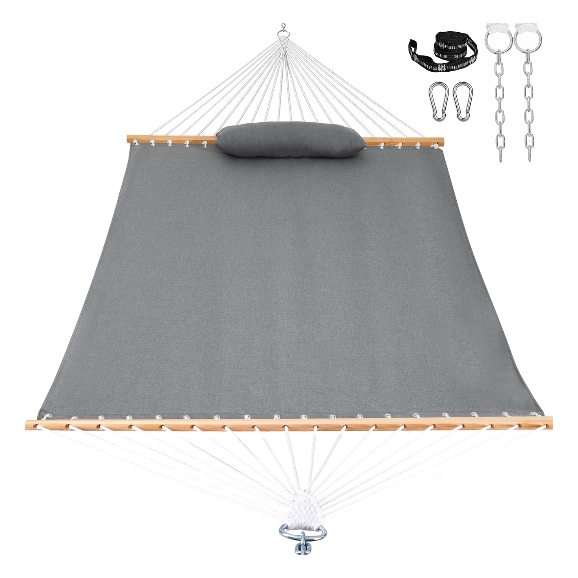 an outdoor hammock