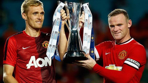  Darren Fletcher and Wayne Rooney of Manchester United 