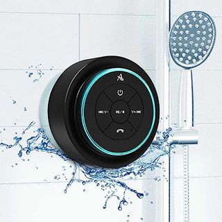 Xleader, Upgraded, Shower Speaker, Certified Ipx7 Waterproof Bluetooth Wireless Speaker, Electronics Gifts for Girls Boys Men Women Kids, 5w Mini Portable Speaker With Suction Cup and Mic for Bathroom