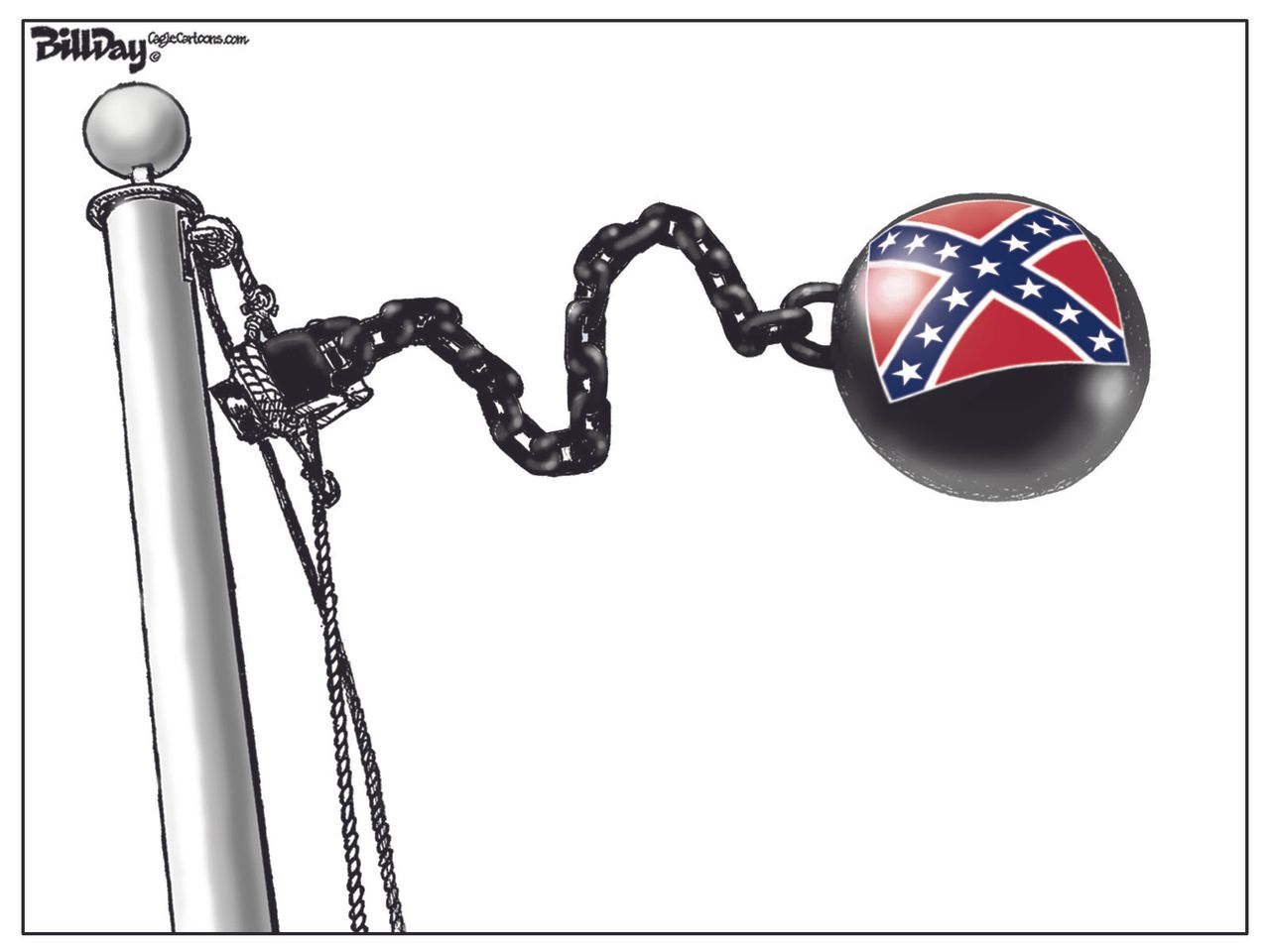 Editorial cartoon U.S. Confederate Flag