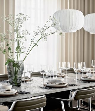 Table setting of Vipp supper club at the brand's Pencil Factory showroom in Copenhagen