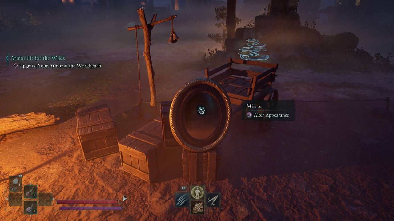 The Magic Mirror in Avowed which allows you to change your appearance at the party camp
