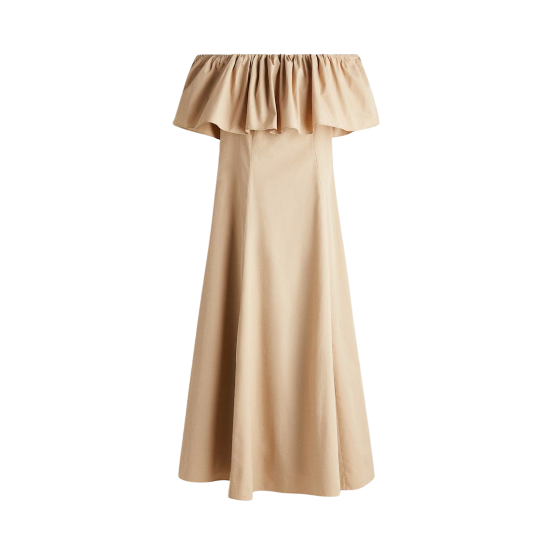 H&amp;amp;M, Flounced Off-The-Shoulder Dress