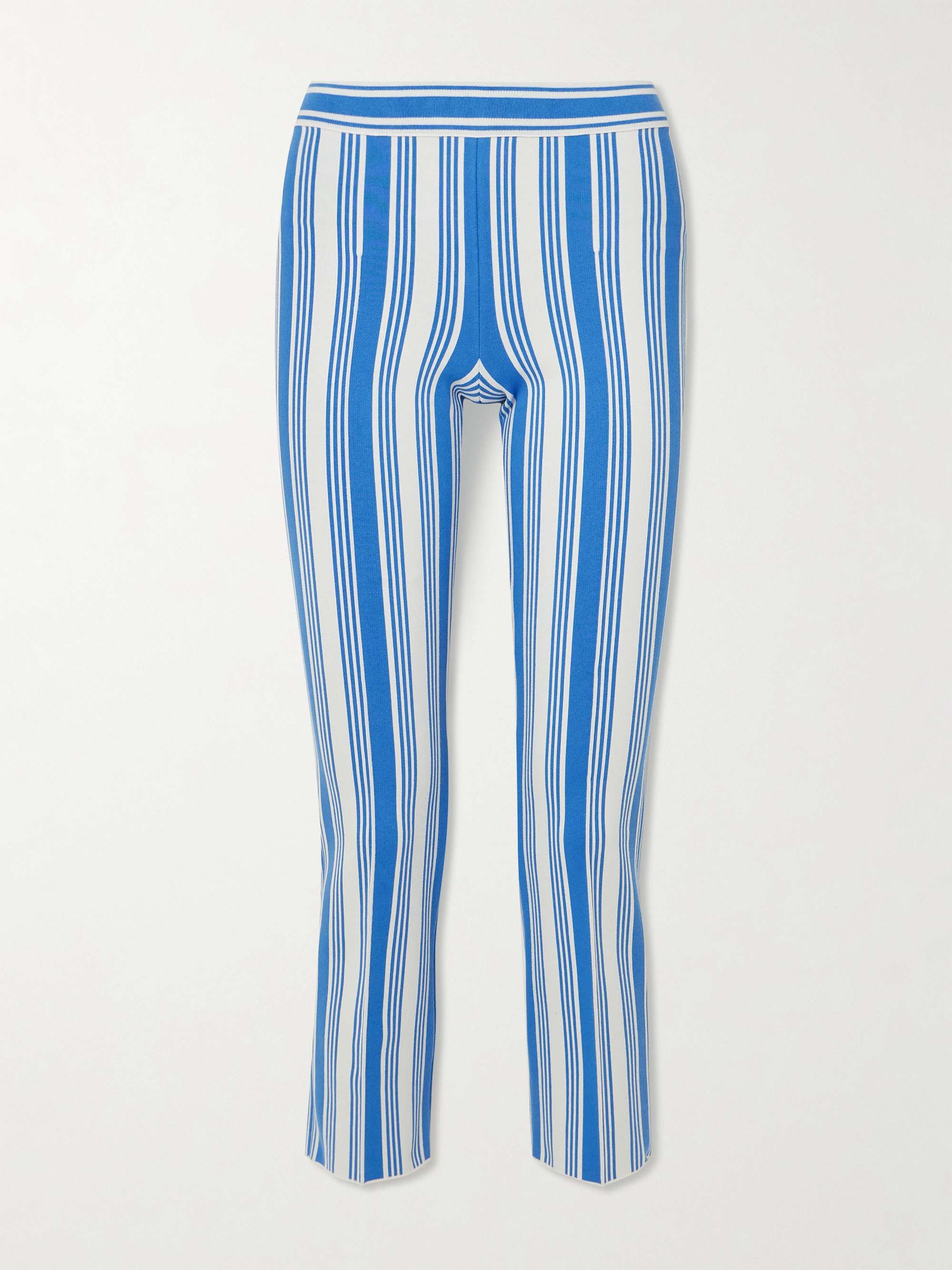 Louis Cropped Striped Cotton-Blend Straight-Leg Pants