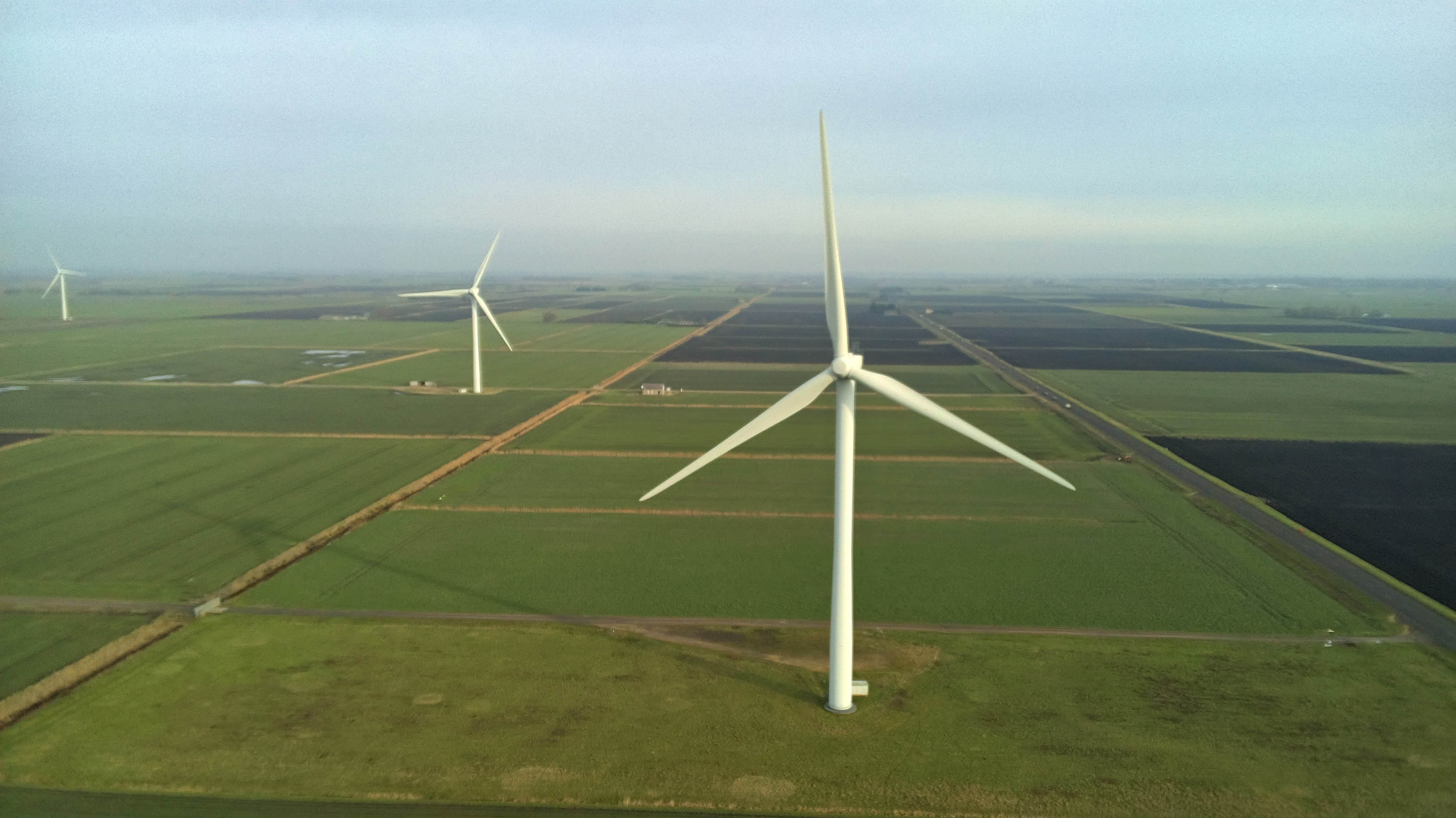 Photo of a wind turbine taken with the Ruko F11PRO 2 drone