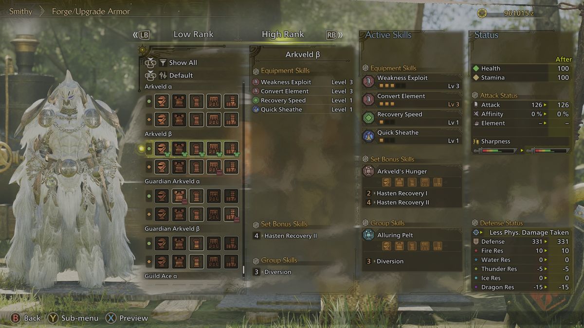 Monster Hunter Wilds best armor - Arkveld set