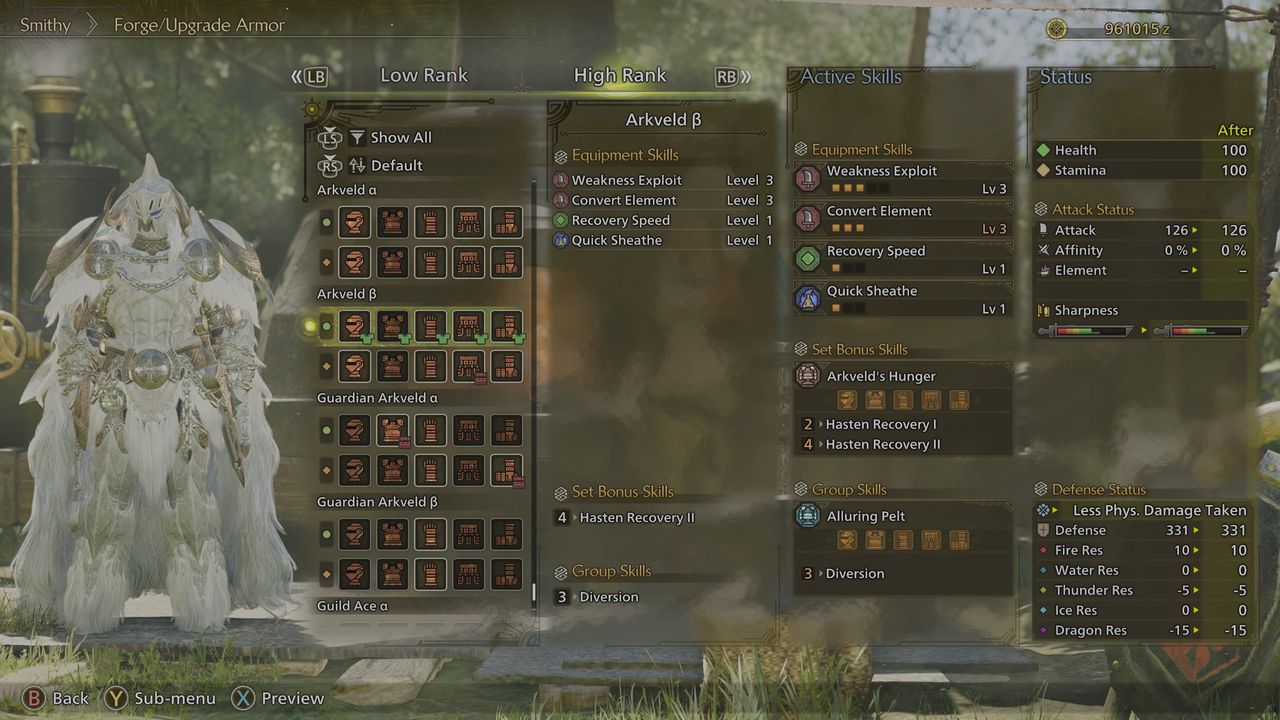 Monster Hunter Wilds best armor - Arkveld set