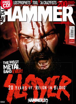 The cover of Metal HammerMeta magazine issue 154 featuring Slayer’s Kerry King