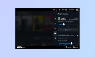 Steam Deck performance overlay