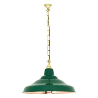 green and copper lamp gold chain davey light