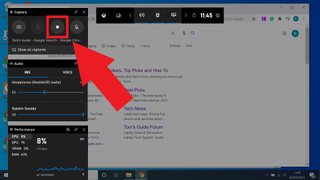 How to record your screen on Windows 10 - press record